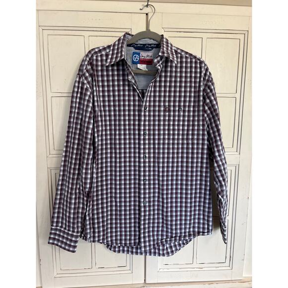 Wrangler George Strait Cowboy Collection size large plaid button down shirt - Picture 1 of 3